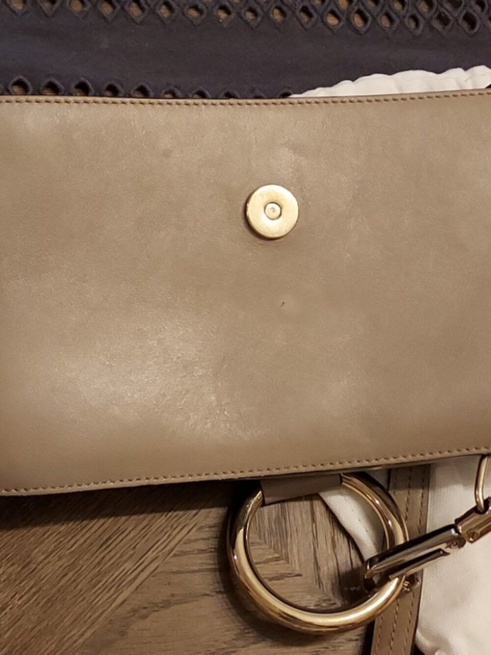 Chloé Faye Small Motty Grey Suede Leather Crossbody Shoulder Bag - Picture 8 of 9